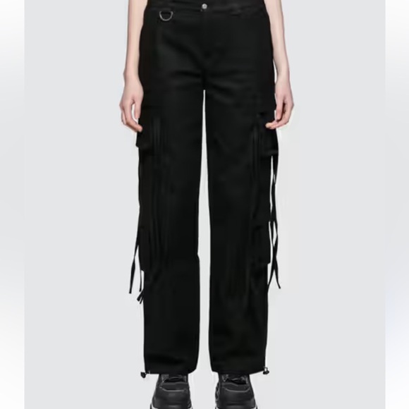 - I AM GIA ALTRA MID RISE UTILITY PANT IN CHARCOAL - Picture 3 of 8